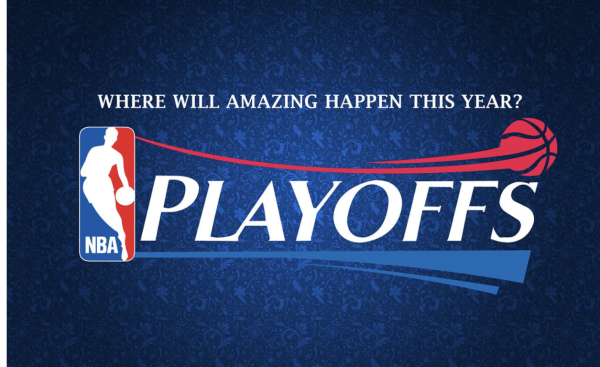 The red and blue NBA playoffs logo provided by the league.
The NBA playoffs started on April 14.

